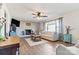 Living room with fireplace and hardwood floors at 2351 Hudspeth Rd, Catawba, NC 28609