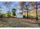 Large backyard with shed and mature trees at 3315 Harvey Ln, Monroe, NC 28110