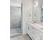 Bathroom featuring a walk-in shower, and double vanity at 6025 Countess Dr # 54, Charlotte, NC 28217