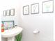 Clean bathroom with a modern sink and decorative wall art at 3000 Misty Harbor Cir # F, Cramerton, NC 28032