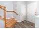 Bright entryway features hardwood stairs, modern flooring, and neutral paint, creating a welcoming space at 3000 Misty Harbor Cir # F, Cramerton, NC 28032