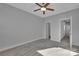 Bedroom with ceiling fan, closet and natural light at 582 West End Dr, Charlotte, NC 28208
