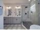 Double vanity bathroom with walk-in shower and soaking tub at 2335 Emanuel Church Rd, Rockwell, NC 28138