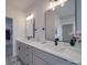 Spa-like bathroom with dual vanities and a large walk-in shower at 2335 Emanuel Church Rd, Rockwell, NC 28138