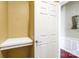 Walk-in closet features shelves for extra storage with a door leading to other room at 2221 Hartwell Ln, Fort Mill, SC 29707