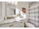 Modern bathroom with marble vanity and gold fixtures at 1081 Evergreen Cir, Rock Hill, SC 29732