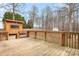 Spacious back deck offering backyard views at 141 Byers Rd, Troutman, NC 28166