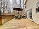 Wooden deck with patio furniture and a grill at 141 Byers Rd, Troutman, NC 28166