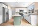 Modern kitchen featuring white cabinetry, stainless appliances, and a functional island at 141 Byers Rd, Troutman, NC 28166