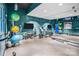 Spacious fitness center with exercise equipment, weights, mirrors, and a modern design at 210 N Church St # 2702, Charlotte, NC 28202