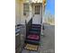 Back entrance with black painted stairs and a welcoming front door at 335 Ridgewood Dr, Mt Ulla, NC 28125