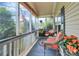 Relaxing sunroom with comfortable wicker furniture and an abundance of natural light at 335 Ridgewood Dr, Mt Ulla, NC 28125