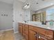 Double vanity bathroom with large mirror and shower at 1419 Imperial Court Imperial Ct, York, SC 29745
