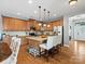 Eat-in kitchen with island seating and hardwood floors at 1419 Imperial Court Imperial Ct, York, SC 29745