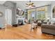 Spacious living room with fireplace, hardwood floors, and large windows at 1419 Imperial Court Imperial Ct, York, SC 29745