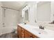 Primary bath features dual sinks, a shower, and a bathtub at 14922 Deshler Ct, Charlotte, NC 28273
