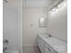 Clean bathroom with single vanity and shower at 14922 Deshler Ct, Charlotte, NC 28273