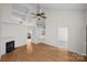 Spacious living room with vaulted ceilings and hardwood floors at 14922 Deshler Ct, Charlotte, NC 28273