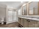 Bathroom boasts double vanity and large shower at 1100 Turkey Creek Ridge Rd, York, SC 29745