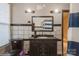 Bathroom with dark vanity, tiled shower, and striped shower curtain at 1808 Wilton Gate Dr, Charlotte, NC 28262