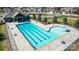 Aerial view of the community pool featuring lap lanes and a kiddie pool at 6012 Drave Ln, Fort Mill, SC 29715