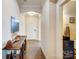 Inviting hallway featuring console table and access to a full bathroom at 6012 Drave Ln, Fort Mill, SC 29715