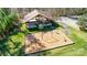 Aerial view of playground and picnic area in a serene setting at 6012 Drave Ln, Fort Mill, SC 29715