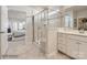 Bathroom with a walk-in shower and a separate vanity at 1983 Copper Path Dr, Fort Mill, SC 29715