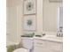 Clean bathroom with white vanity, toilet, and shower/tub combination at 4064 Skyboat Cir, Fort Mill, SC 29715
