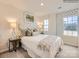 Bright bedroom with neutral decor, featuring a comfortable bed and large windows at 4064 Skyboat Cir, Fort Mill, SC 29715