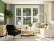 Living room with sectional sofa, armchair, and floor lamp at 4499 Potters Wheel Dr, Fort Mill, SC 29715
