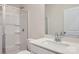 Clean bathroom with single vanity and shower at 123 Dogwood Grove Pl, Troutman, NC 28166