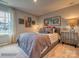 Secondary bedroom with window and nightstand at 123 Dogwood Grove Pl, Troutman, NC 28166