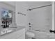 Bathroom with shower/tub combo and granite vanity at 624 W Kerr St, Salisbury, NC 28144