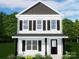 Two-story house with white siding, dark grey accents, and black shutters at 624 W Kerr St, Salisbury, NC 28144