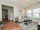 Cozy living room with hardwood floors, sofa, and coffee table at 946 Emory Ln, Fort Mill, SC 29708