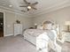 Main bedroom with carpeted floor, ceiling fan, and large windows at 946 Emory Ln, Fort Mill, SC 29708