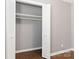 A look inside a closet featuring shelving and bi-fold doors at 1637 Sumner Dr, Rock Hill, SC 29732