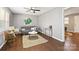 Cozy living room with hardwood floors, grey walls, and lots of natural light at 1637 Sumner Dr, Rock Hill, SC 29732