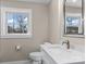 Bathroom with modern vanity, fixtures, and neutral paint at 529 Catalina Dr, Albemarle, NC 28001