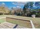 Wooden deck overlooking large backyard at 161 Westscott Dr, Statesville, NC 28625