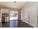 Kitchen boasts stainless steel appliances and a sliding door to the deck at 161 Westscott Dr, Statesville, NC 28625