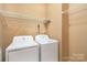 Convenient laundry room with washer and dryer included at 18107 Amberwood Glen Dr, Cornelius, NC 28031