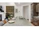 Large kitchen island with seating and granite countertops at 7014 Jolly Brook Dr, Charlotte, NC 28215