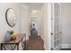 Hallway featuring hardwood floors and entry to living room at 562 Shepherd Ln # 3, Clover, SC 29710