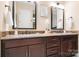 Elegant bathroom with double vanity and granite countertops at 136 Chimney Rock Ct, Denver, NC 28037