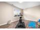 Bright home gym with exercise bike and yoga mat at 136 Chimney Rock Ct, Denver, NC 28037