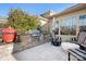 Outdoor kitchen with grill and stone counters at 136 Chimney Rock Ct, Denver, NC 28037