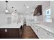 Modern kitchen with white cabinets and a large island at 3907 E Lawyers Rd, Monroe, NC 28110