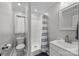 Small bathroom with shower and single vanity at 955 Goodnight Rd, Salisbury, NC 28147